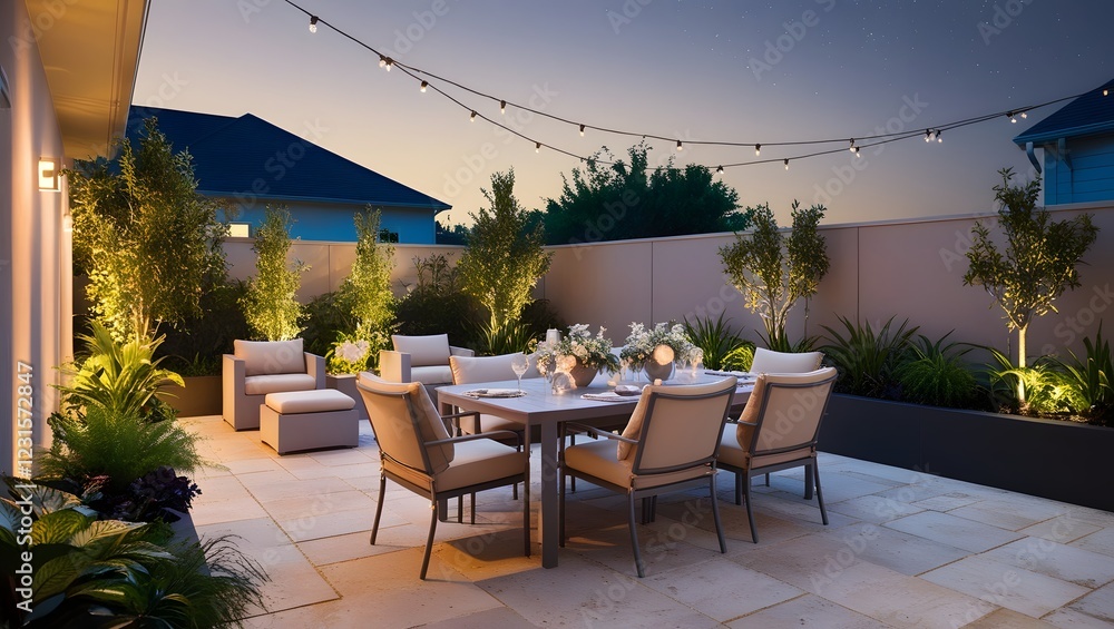 Fototapeta premium patio with chairs