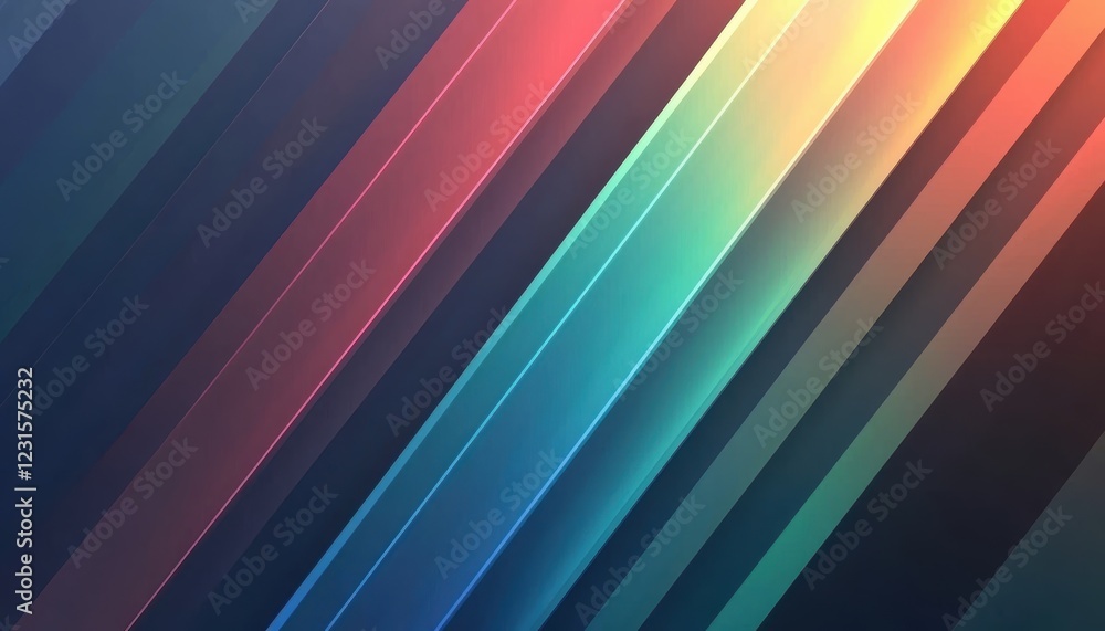 Obraz premium Colorful light rays in green, red, and blue hues, creating a motion blur effect in a deep space-inspired design