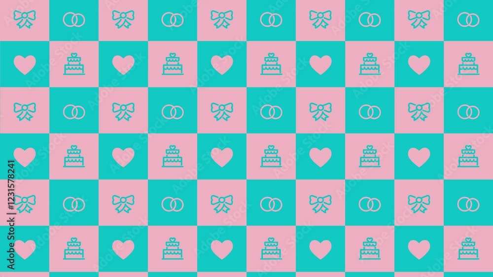 Wedding pattern background animation Wedding pattern background animation