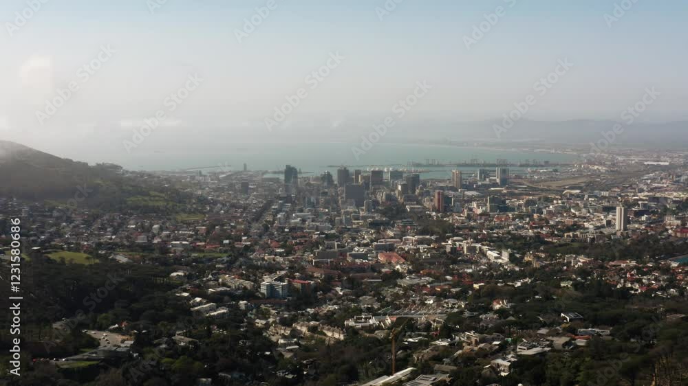 Drone Shot of Cape Town City Bowl, South Africa Drone Shot of Cape Town City Bowl, South Africa