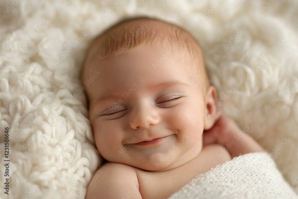 Baby smiling on blanket, surrounded by colorful toys. Baby smiling on blanket, surrounded by colorful toys.