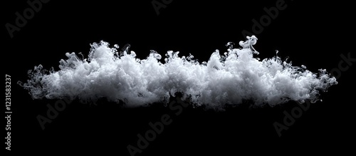 White smoke billowing against a deep black background with wispy textures conveys a sense of mystery and elegance suitable for striking designs.