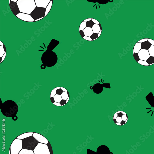 pattern with soccer balls.	