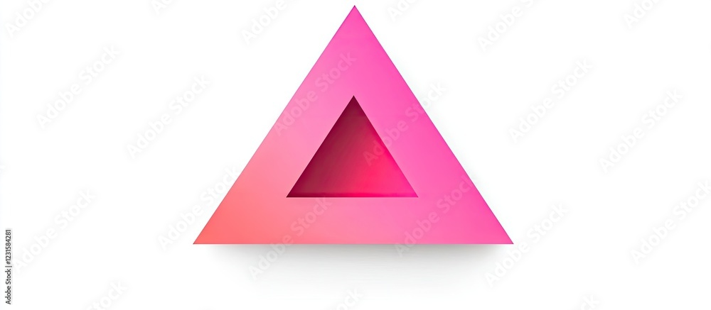 Vibrant pink triangle vector illustration with two shades on a transparent background showcasing depth and modern design elements. Vibrant pink triangle vector illustration with two shades on a transparent background showcasing depth and modern design elements.