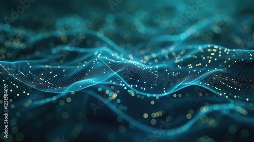 big data visualization abstract digital particles cyber network background