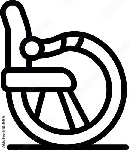 Electric unicycle icon representing innovative personal transportation, eco friendly commuting, and future urban mobility solutions