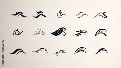 Wave design elements; graphic design; abstract; water; nature; background; website; illustration