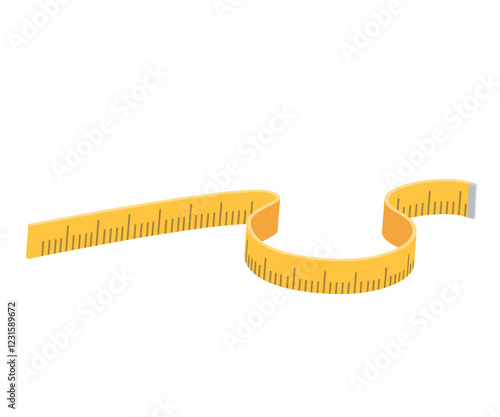 Measuring tape cartoon icon stock illustration