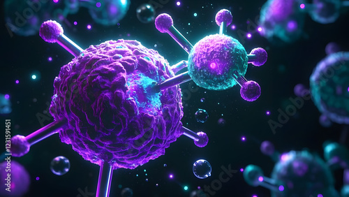 abstract, blue, light, ball, plasma, science, cell, 