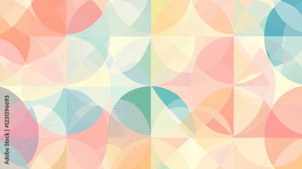 Pastel Geometric Shapes Abstract Art Pattern Pastel Geometric Shapes Abstract Art Pattern