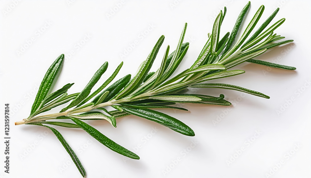 Fototapeta premium green rosemary on white background