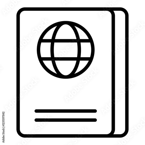 Passport line icon