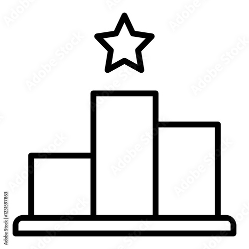 Podium line icon