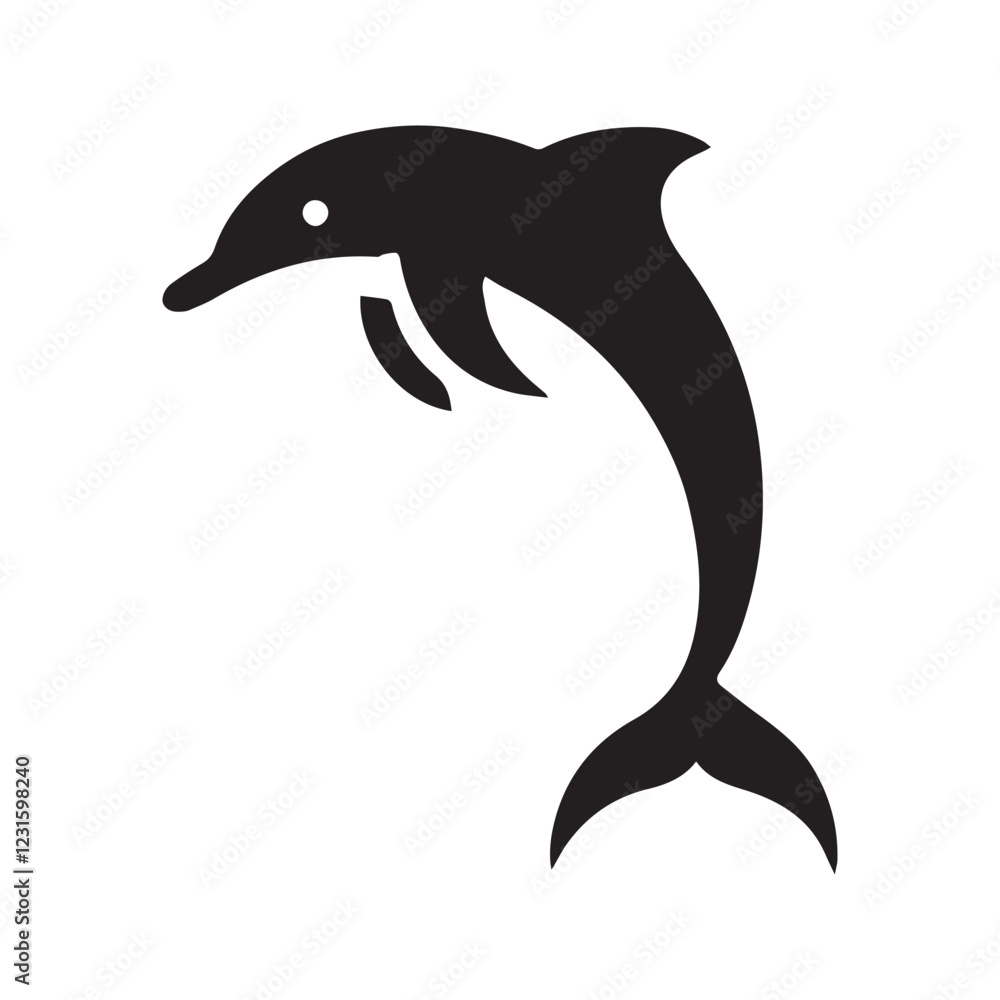 2d dolphin logo with white background 2d dolphin logo with white background