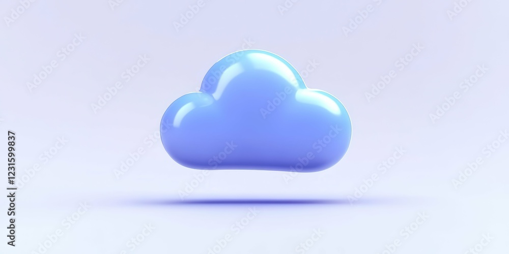 3D Blue Cloud Illustration - Minimalist Art for Visual and Graphic Concepts 3D Blue Cloud Illustration - Minimalist Art for Visual and Graphic Concepts
