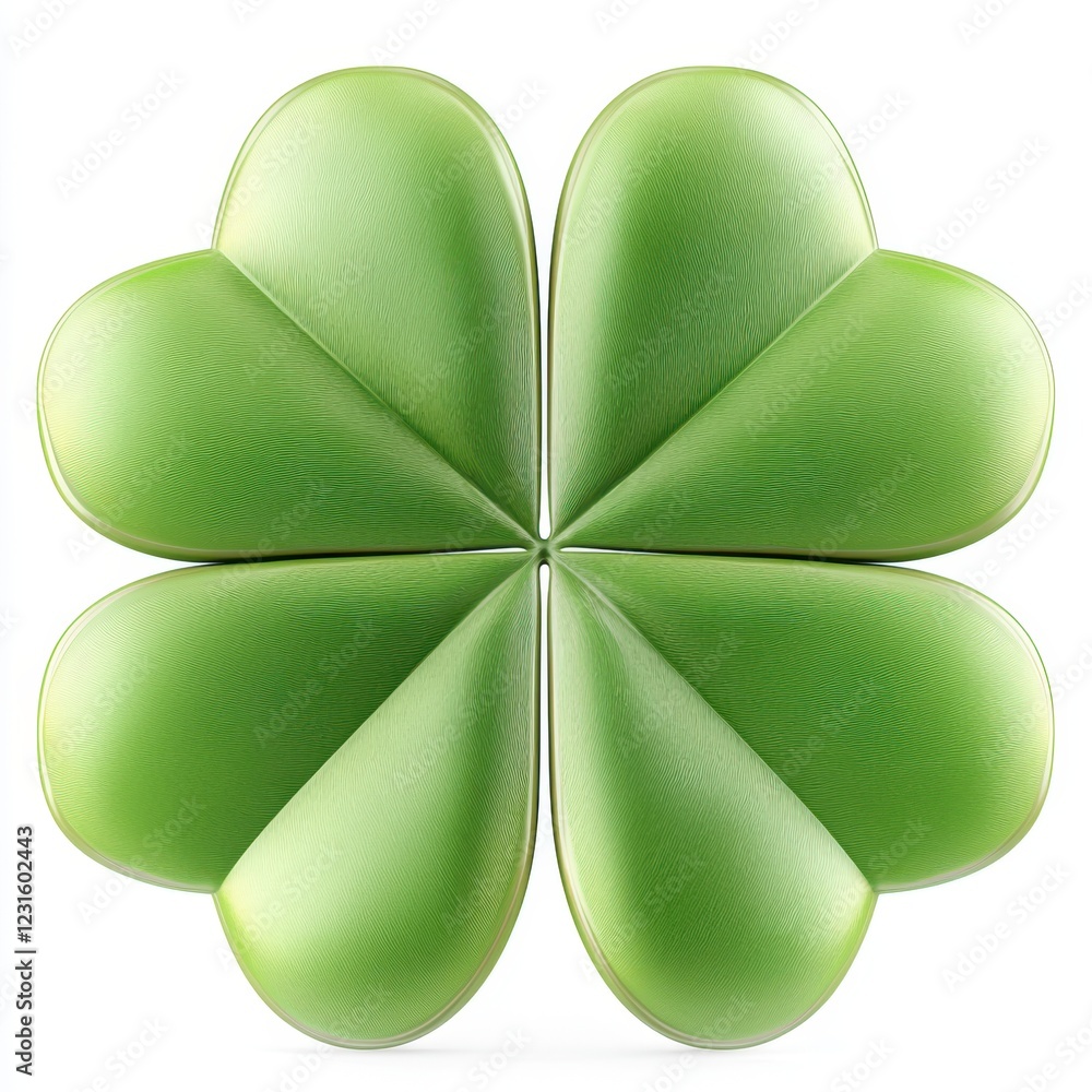 Green Four Leaf Clover Symbolizing Luck and Prosperity Green Four Leaf Clover Symbolizing Luck and Prosperity