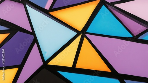 Abstract Colorful Triangular Geometric Art Design