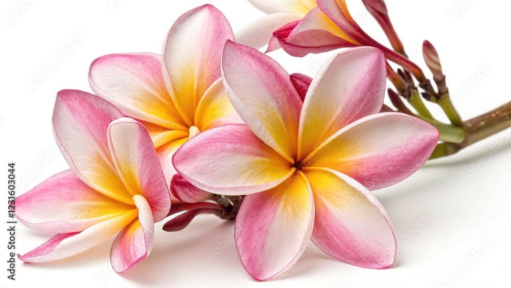 Fototapeta premium Plumeria Flower, Isolated, Transparent Background, High-Resolution