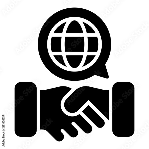 Diplomacy glyph icon