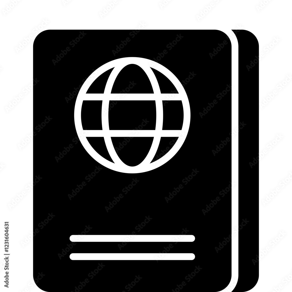 Passport glyph icon Passport glyph icon