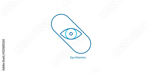 Eye Vitamin: Essential Nutritional Supplement Icon