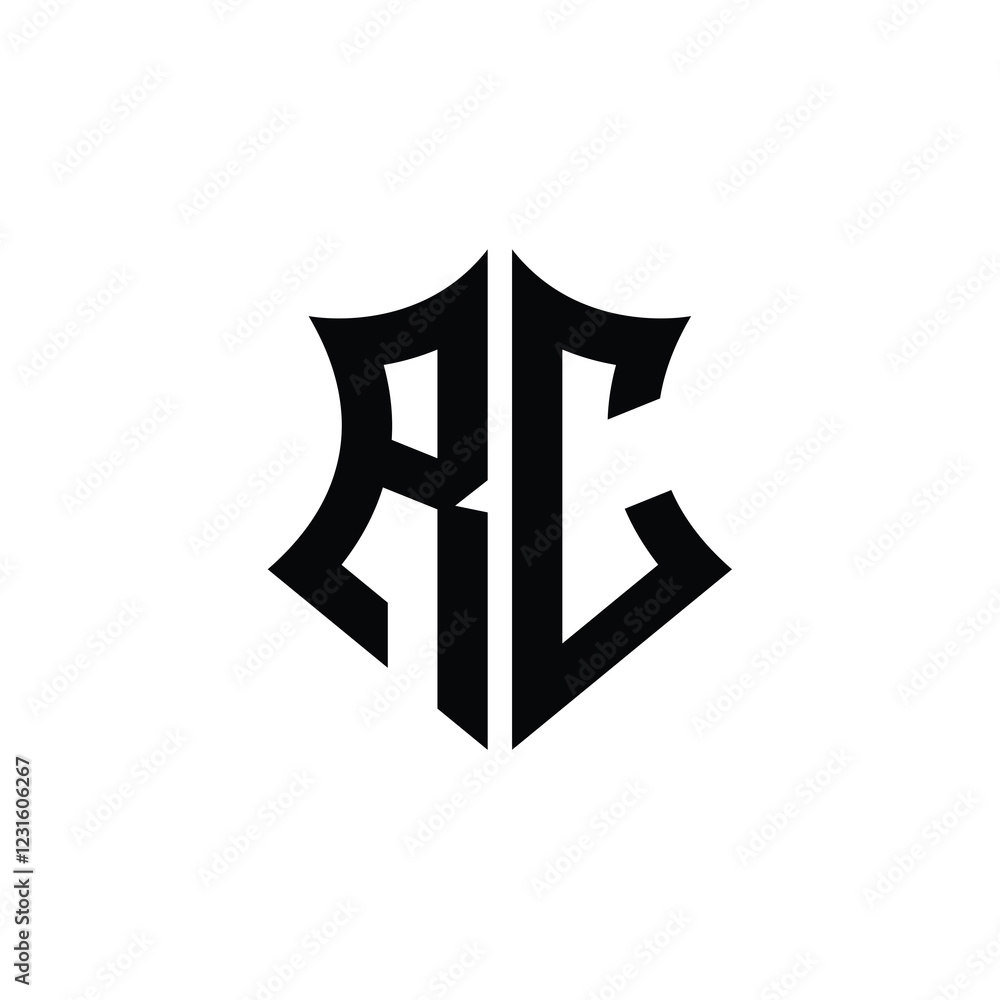 RC monogram logo design letter text name symbol monochrome logotype alphabet character simple logo RC monogram logo design letter text name symbol monochrome logotype alphabet character simple logo