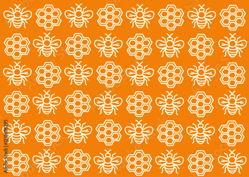 bees and beehives pattern