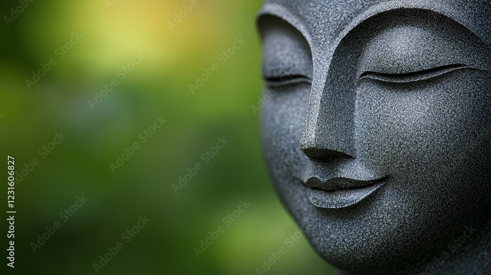 Serene buddha statue in peaceful meditation, finding inner peace and tranquility Serene buddha statue in peaceful meditation, finding inner peace and tranquility