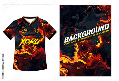 fire marble flame volcano sublimation jersey design background vector abstract sport grunge pattern photo