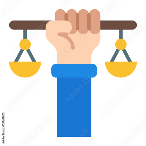 Justice Scale flat icon