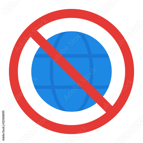 Sanctions flat icon