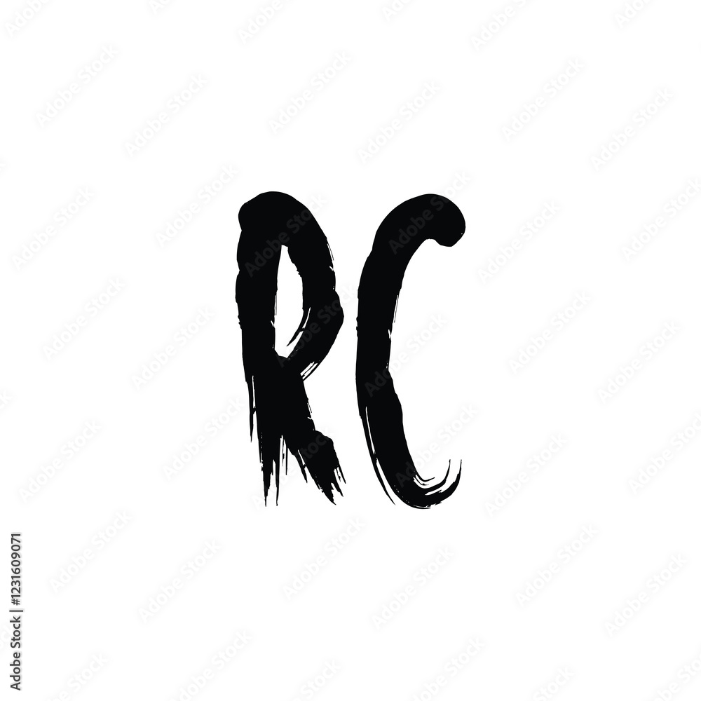 RC monogram logo design letter text name symbol monochrome logotype alphabet character simple logo RC monogram logo design letter text name symbol monochrome logotype alphabet character simple logo