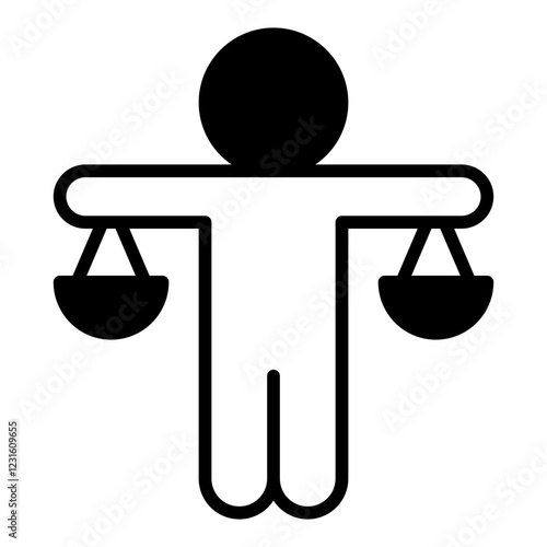 Human Rights line glyph icon