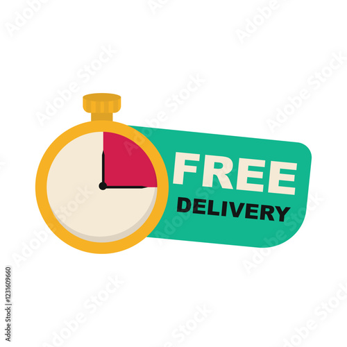 Free Delivery Sticker Vector - 04