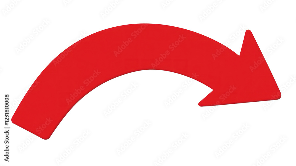 Bright red arrow points left, guiding movement or indicating direction, isolated on a transparent background, png, alpha Bright red arrow points left, guiding movement or indicating direction, isolated on a transparent background, png, alpha