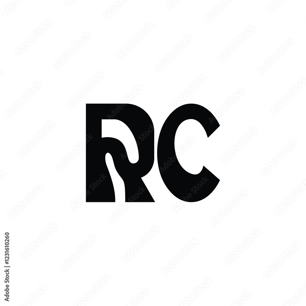 RC monogram logo design letter text name symbol monochrome logotype alphabet character simple logo RC monogram logo design letter text name symbol monochrome logotype alphabet character simple logo
