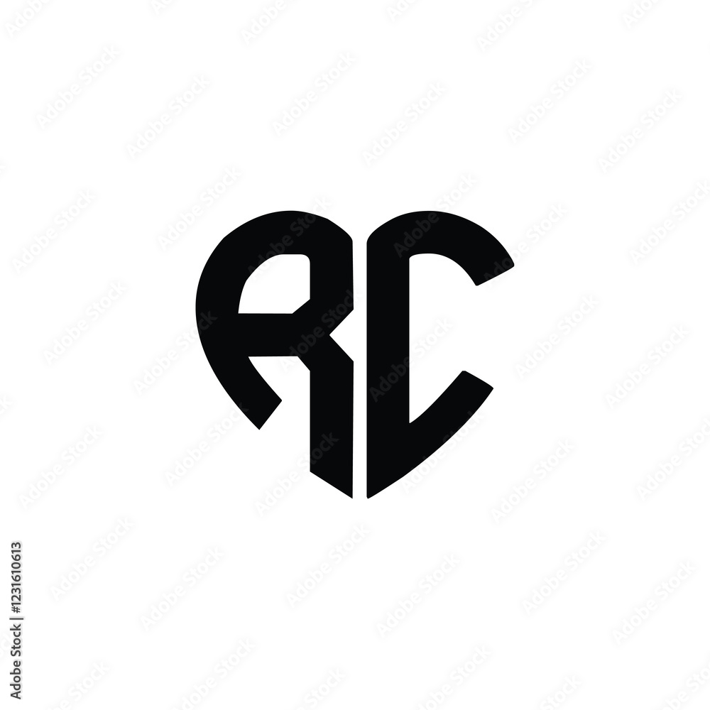 RC monogram logo design letter text name symbol monochrome logotype alphabet character simple logo RC monogram logo design letter text name symbol monochrome logotype alphabet character simple logo