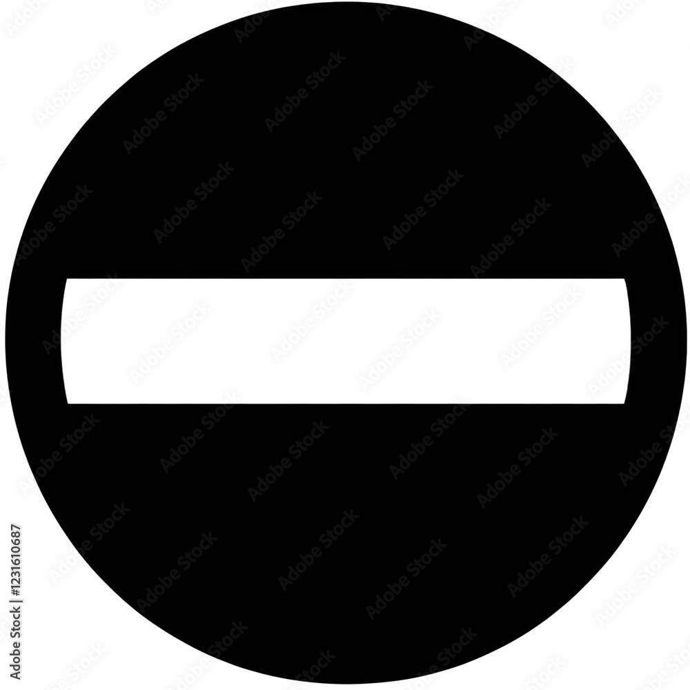 Circular sign indicating no entry with a white barrier in the center, isolated on a transparent background, png, alpha Circular sign indicating no entry with a white barrier in the center, isolated on a transparent background, png, alpha