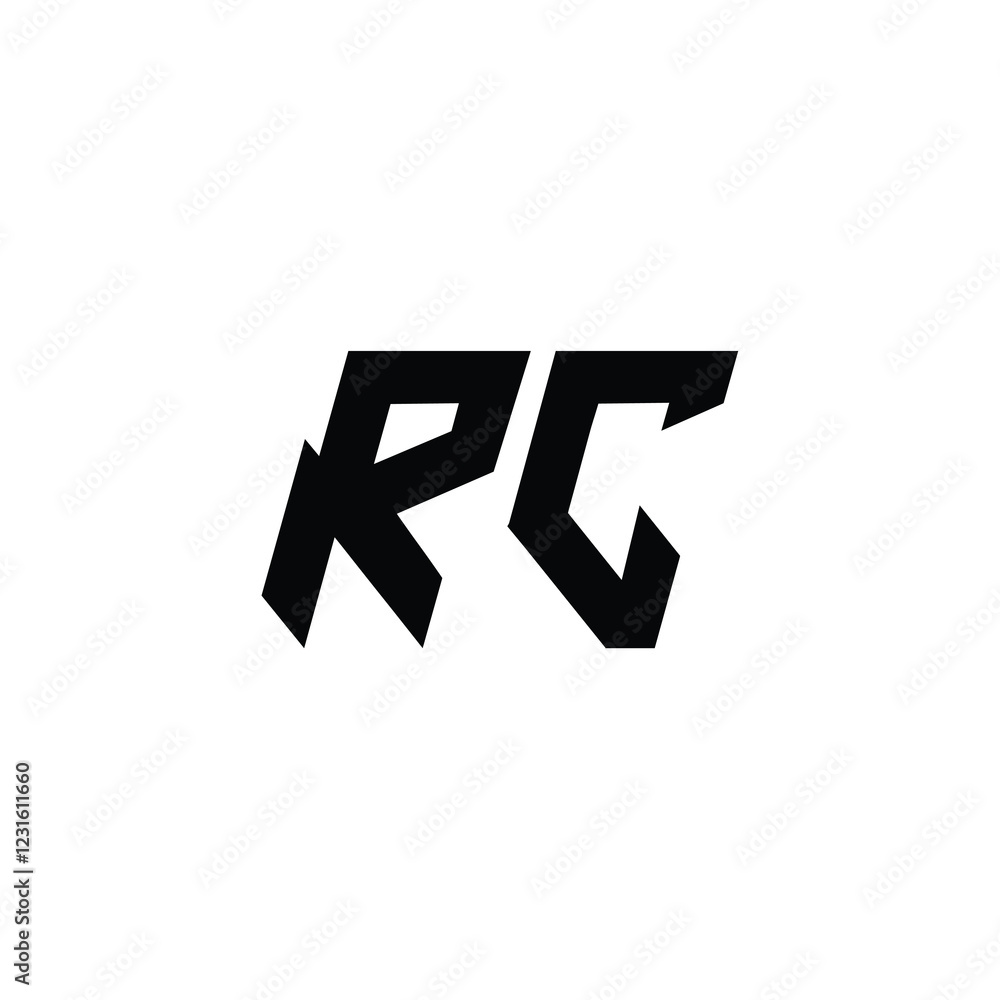 RC monogram logo design letter text name symbol monochrome logotype alphabet character simple logo RC monogram logo design letter text name symbol monochrome logotype alphabet character simple logo