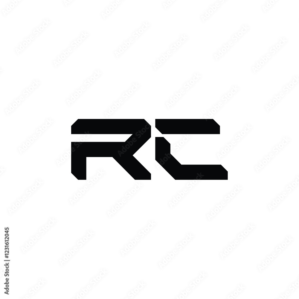 RC monogram logo design letter text name symbol monochrome logotype alphabet character simple logo RC monogram logo design letter text name symbol monochrome logotype alphabet character simple logo