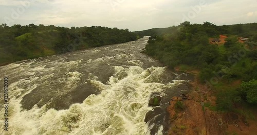 Murchison Falls, also known as Kabalega Falls, at the apex of Lake Albert on the Victoria Nile in Uganda photo