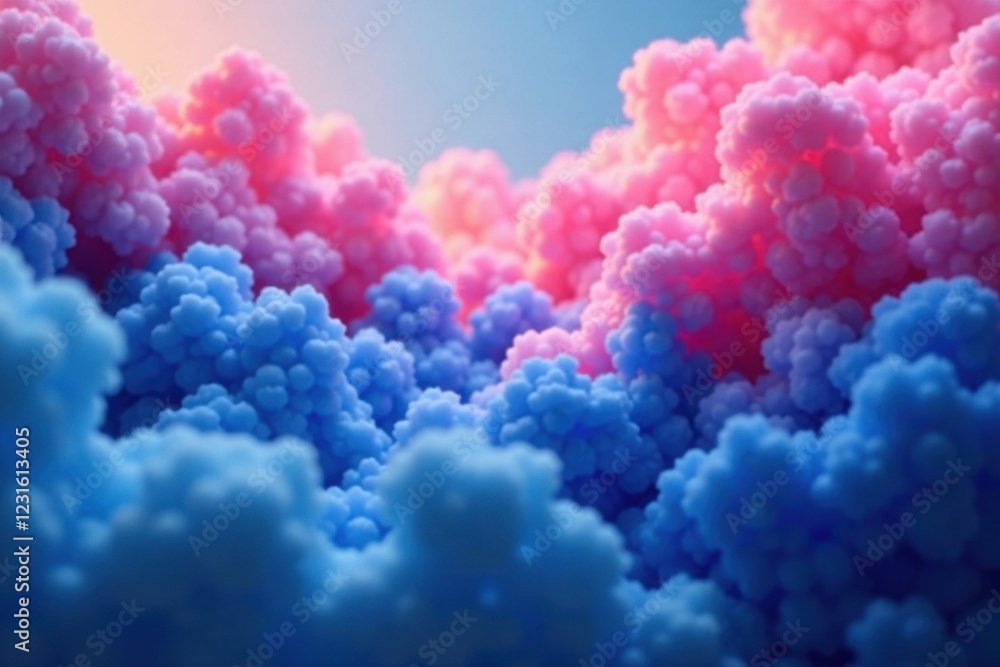 Intermingled blue and pink shades, blurred, amorphous shapes, graphic, cosmic Intermingled blue and pink shades, blurred, amorphous shapes, graphic, cosmic