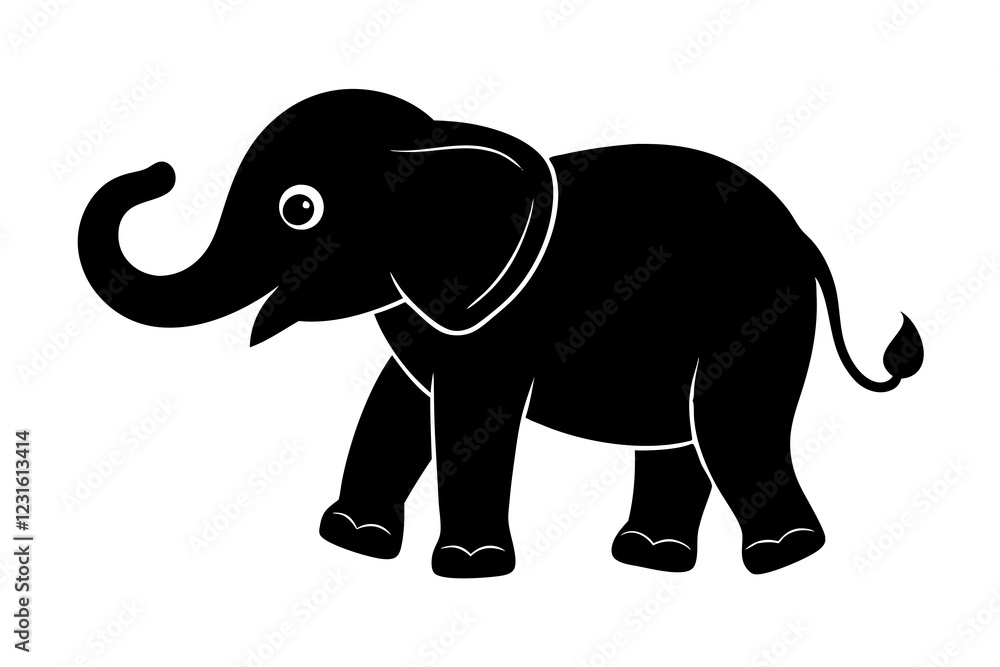 Baby elephant silhouette vector, elephant silhouette Baby elephant silhouette vector, elephant silhouette
