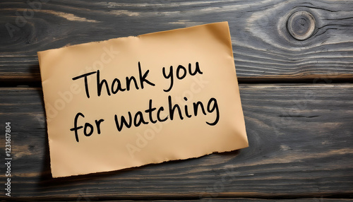 Minimalistic end screen design featuring a dark background with large white text reads 'THANK YOU' with a red bar containing the text 'FOR WATCHING' in white, creating a professional and engaging outr photo