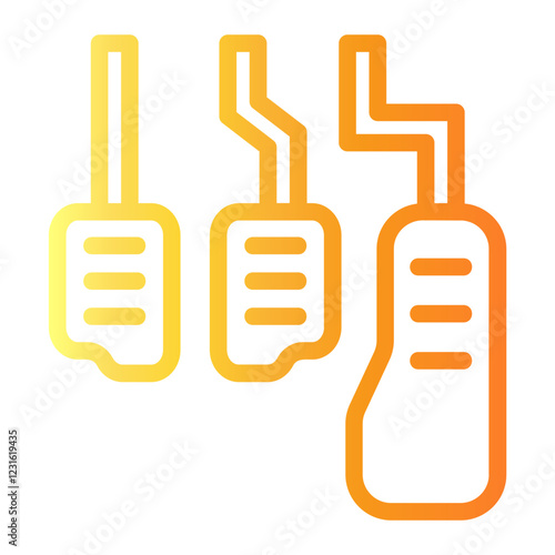 pedal Line Gradient Icon