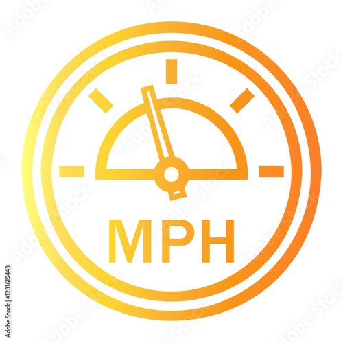 mph Line Gradient Icon