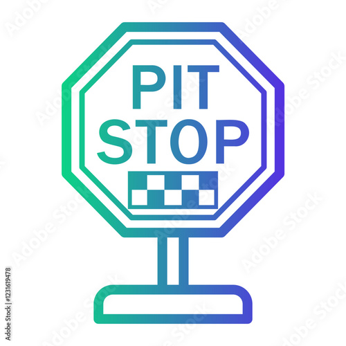 pit Line Gradient Icon
