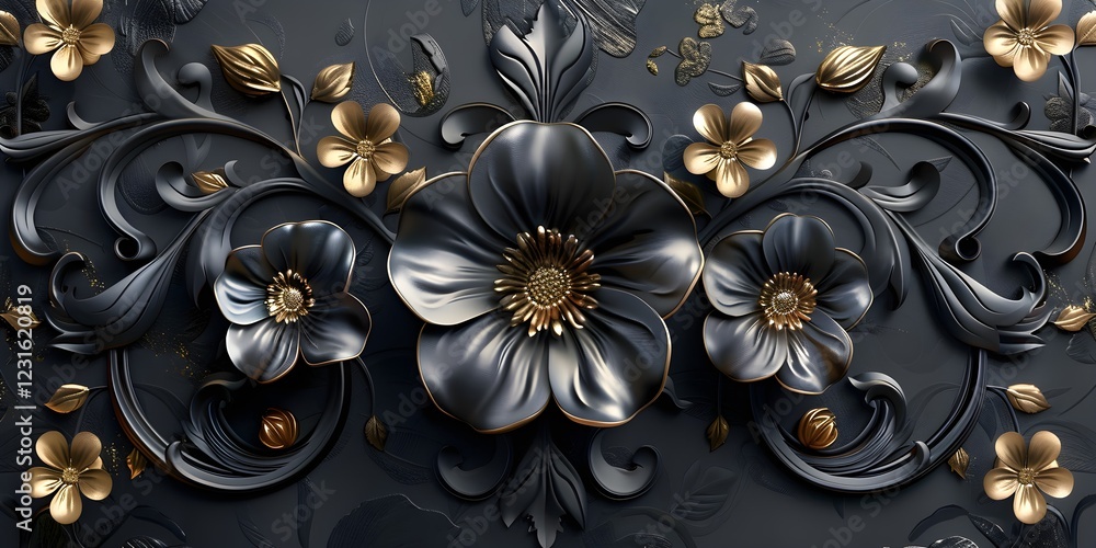 3d seamless flower pattern background 3d seamless flower pattern background
