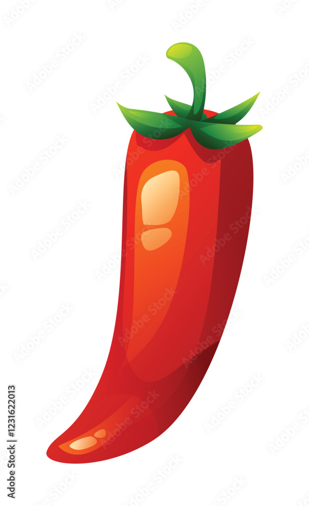 Red chili vector cartoon illustration Red chili vector cartoon illustration