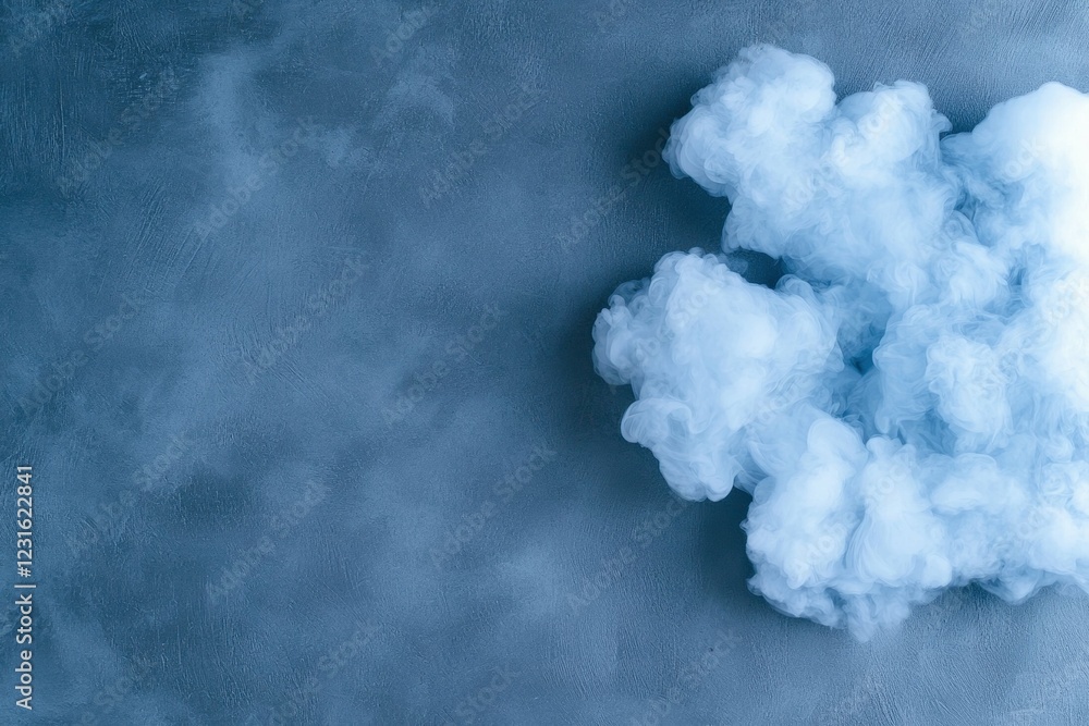Fluffy white cloud against blue backdrop. Fluffy white cloud against blue backdrop.